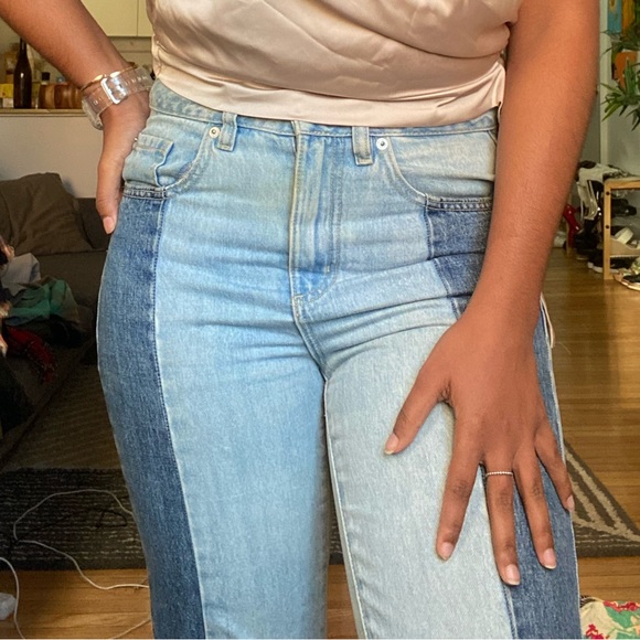 Garage Two Tone Mom Jeans - Picture 3 of 4
